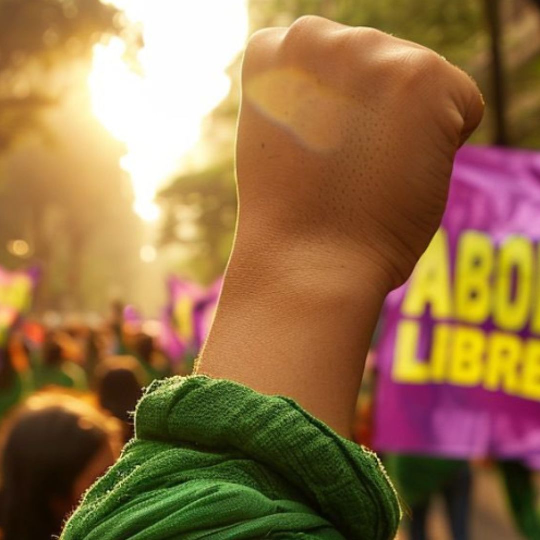 Manifestantes en México a favor de la despenalización del aborto