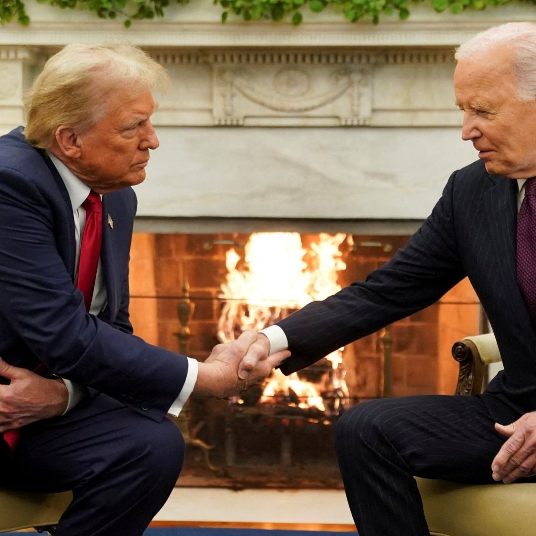 Donald Trump y Joe Biden en la Casa Blanca
