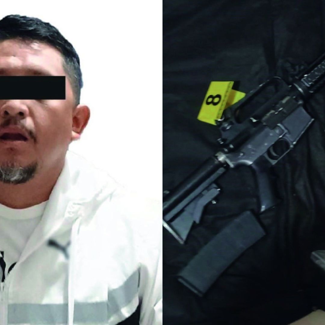 Detención de Ismael “N”, presunto líder de una célula delictiva, acusado del ataque en el bar “Bling Bling” en Cuautitlán Izcalli, Edomex. Foto: X @OHarfuch