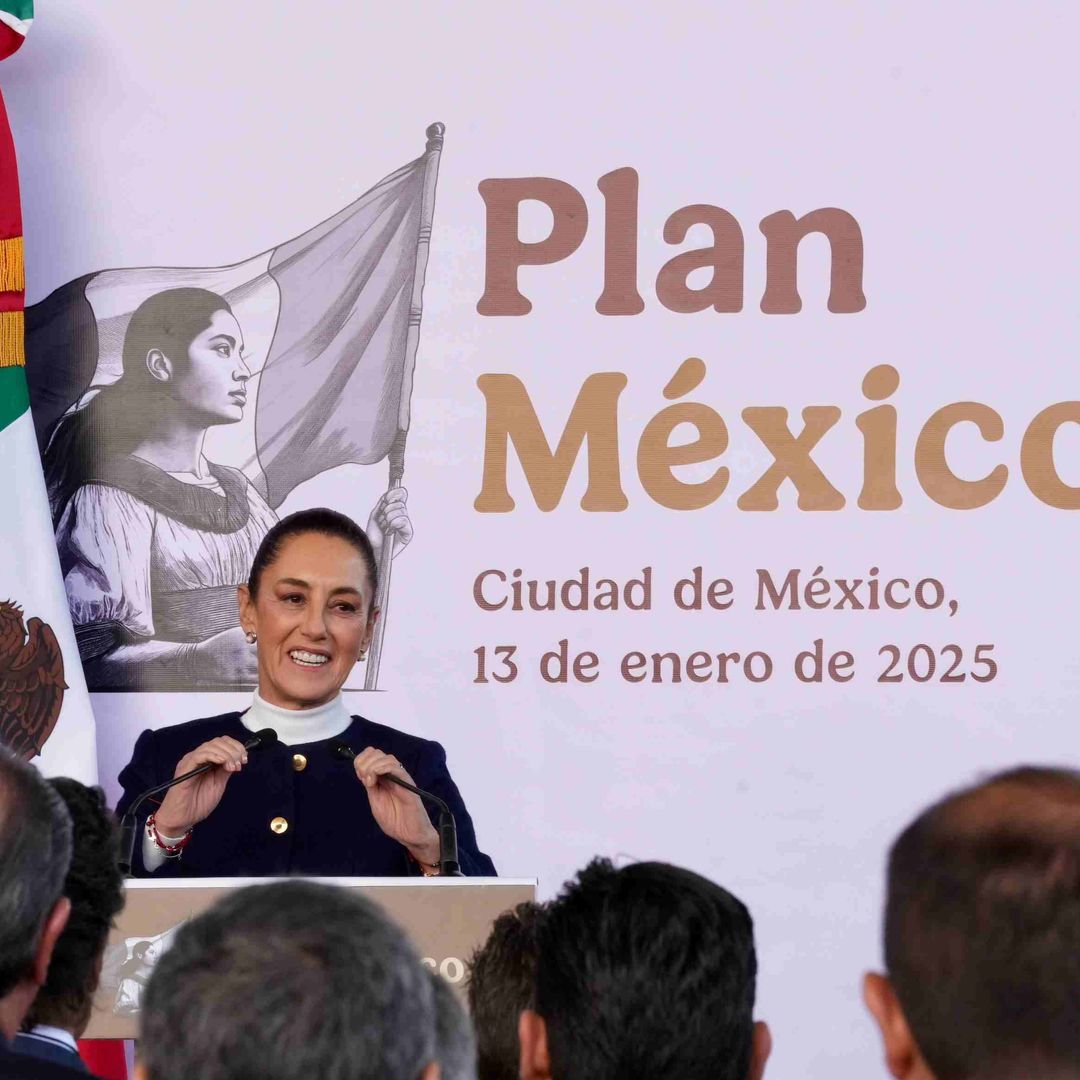 Claudia Sheinbaum en la presentación del Plan México en Museo de Antropología