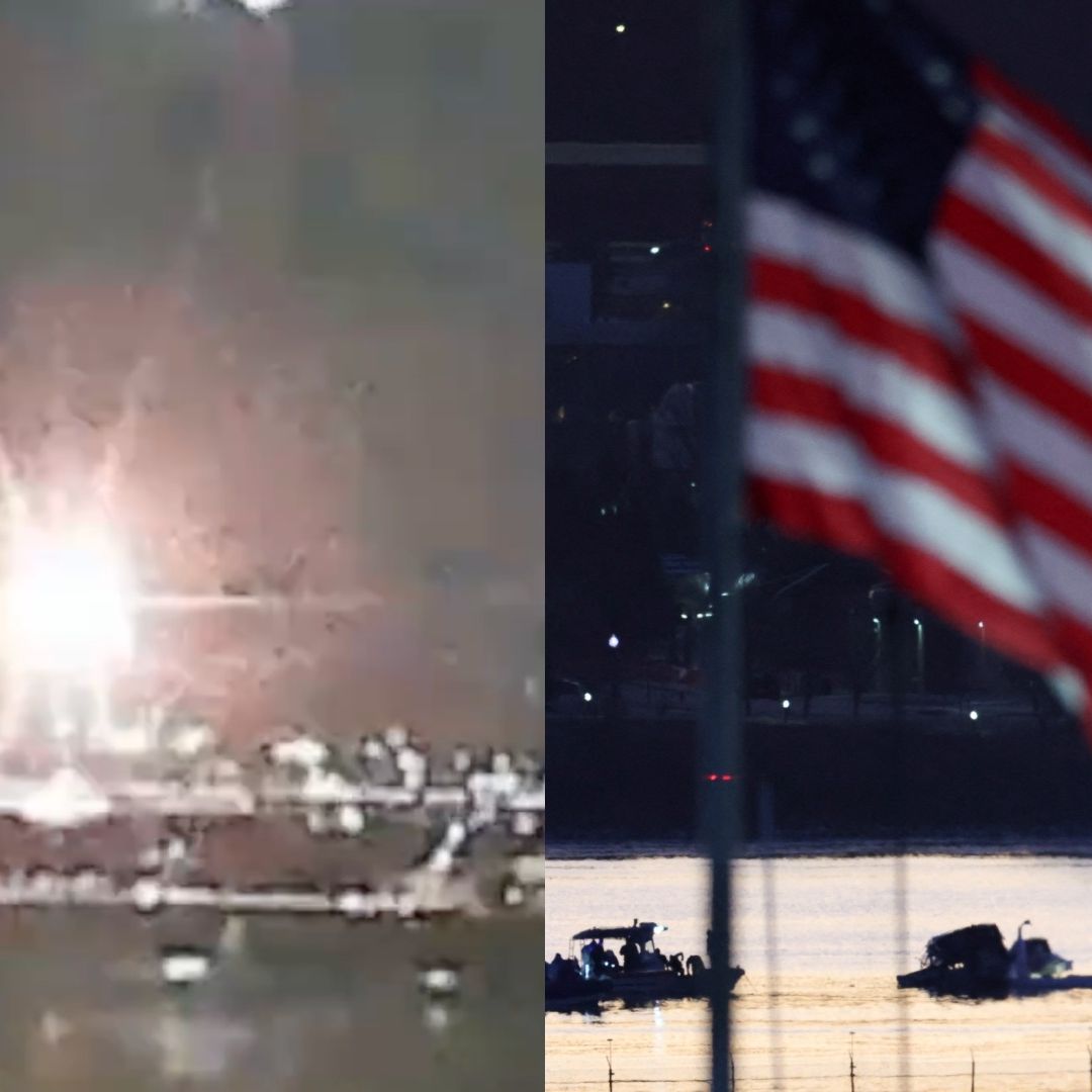 Video del Choque entre Avión de American Airlines y Helicóptero Militar, en Washington