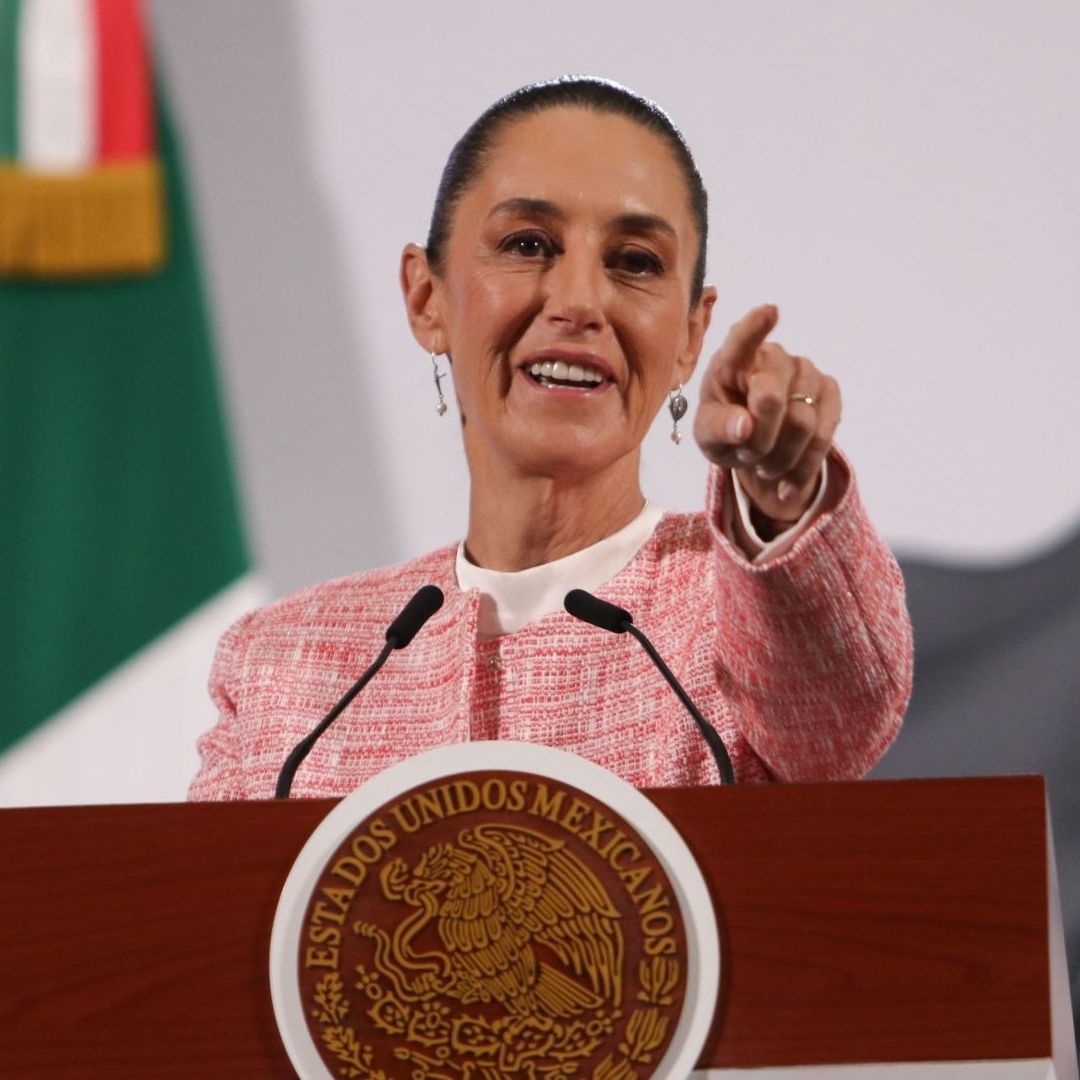 Claudia Sheinbaum habla del Plan México con empresarios en Palacio Nacional