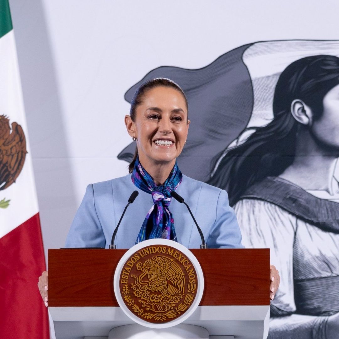 Claudia Sheinbaum, presidenta de México, en la conferencia mañanera