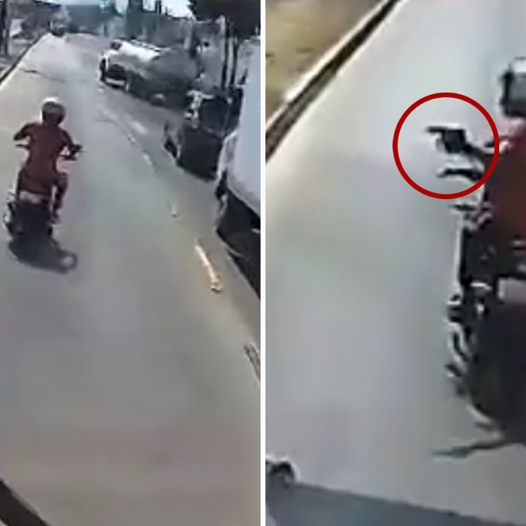 Motociclista Amenaza con Pistola a Chofer de Mexibús en Edomex | VIDEO