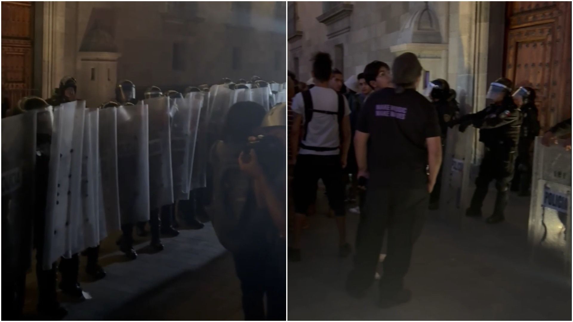 Retiraron las vallas que protegían el Palacio Nacional.