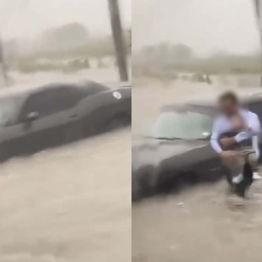 Hombre y su Bebé Casi Mueren Ahogados en su Auto tras Intensas Lluvias en Reynosa