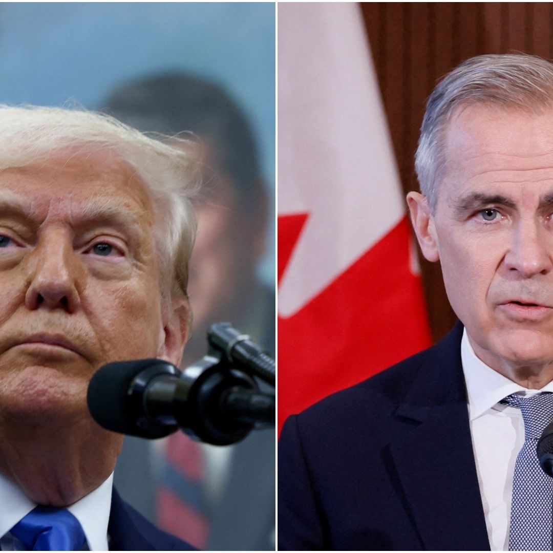 Donald Trump, presidente de Estados Unidos, y Mark Carney, primer ministro de Canadá