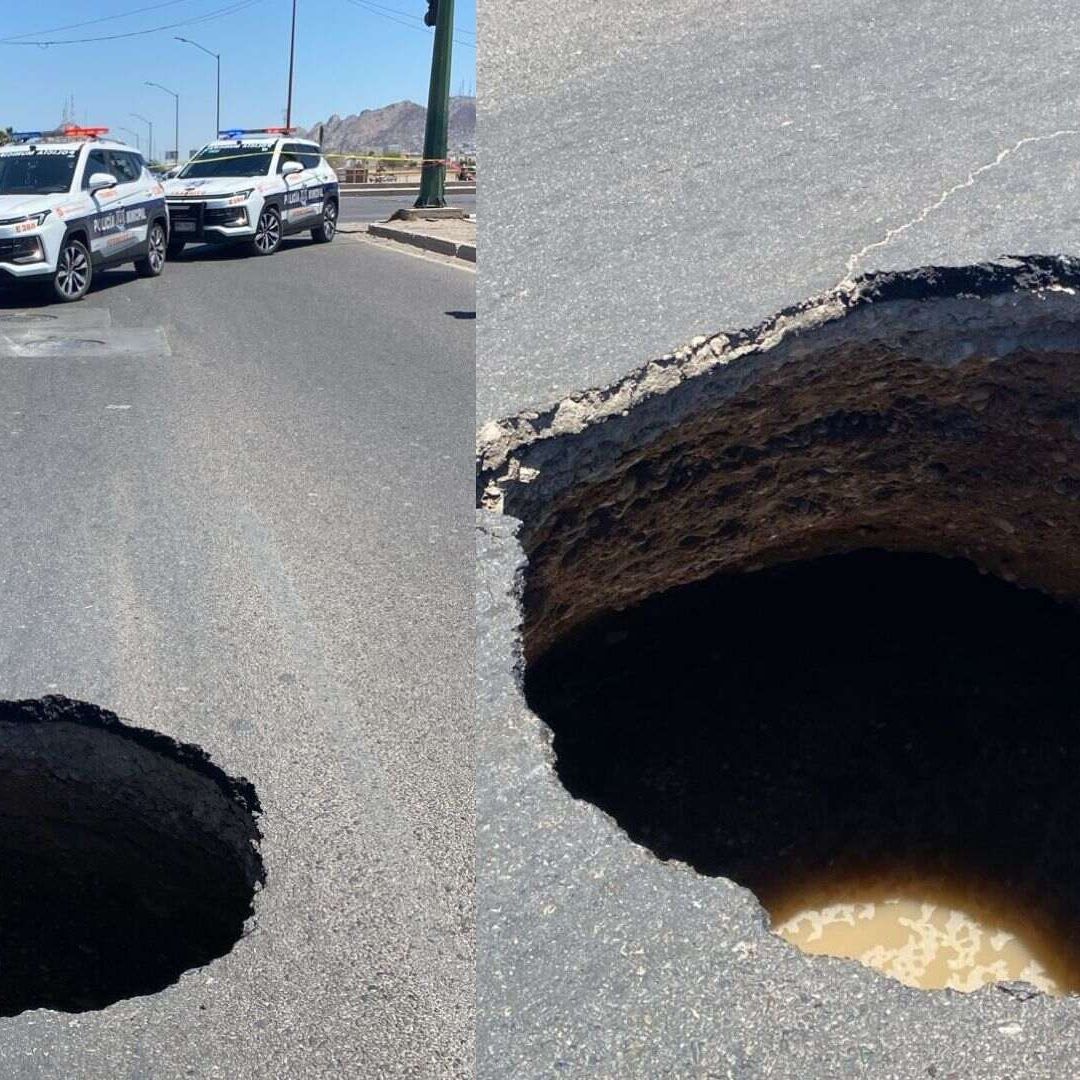 Reportan Socavón en Paseo Río Sonora y Bulevar Las Quintas; Cerrarán Vialidad Durante 3 Meses