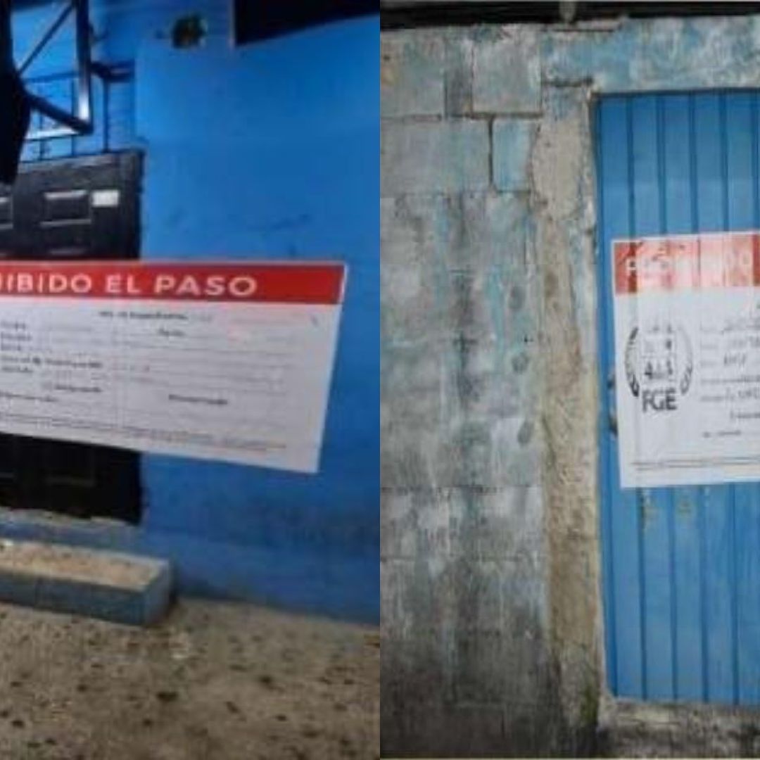 Los inmuebles cateados fueron asegurados por personal de la Fiscalía General del Estado, y permanecerán bajo su resguardo en tanto se realizan las averiguaciones.