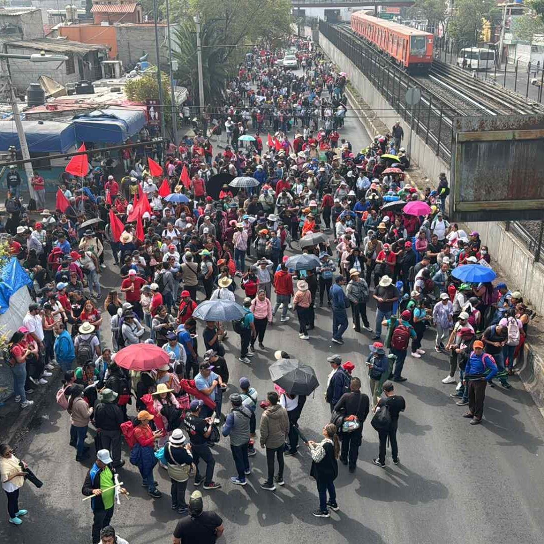 Movilización de la CNTE este viernes 23 de mayo de 2025.