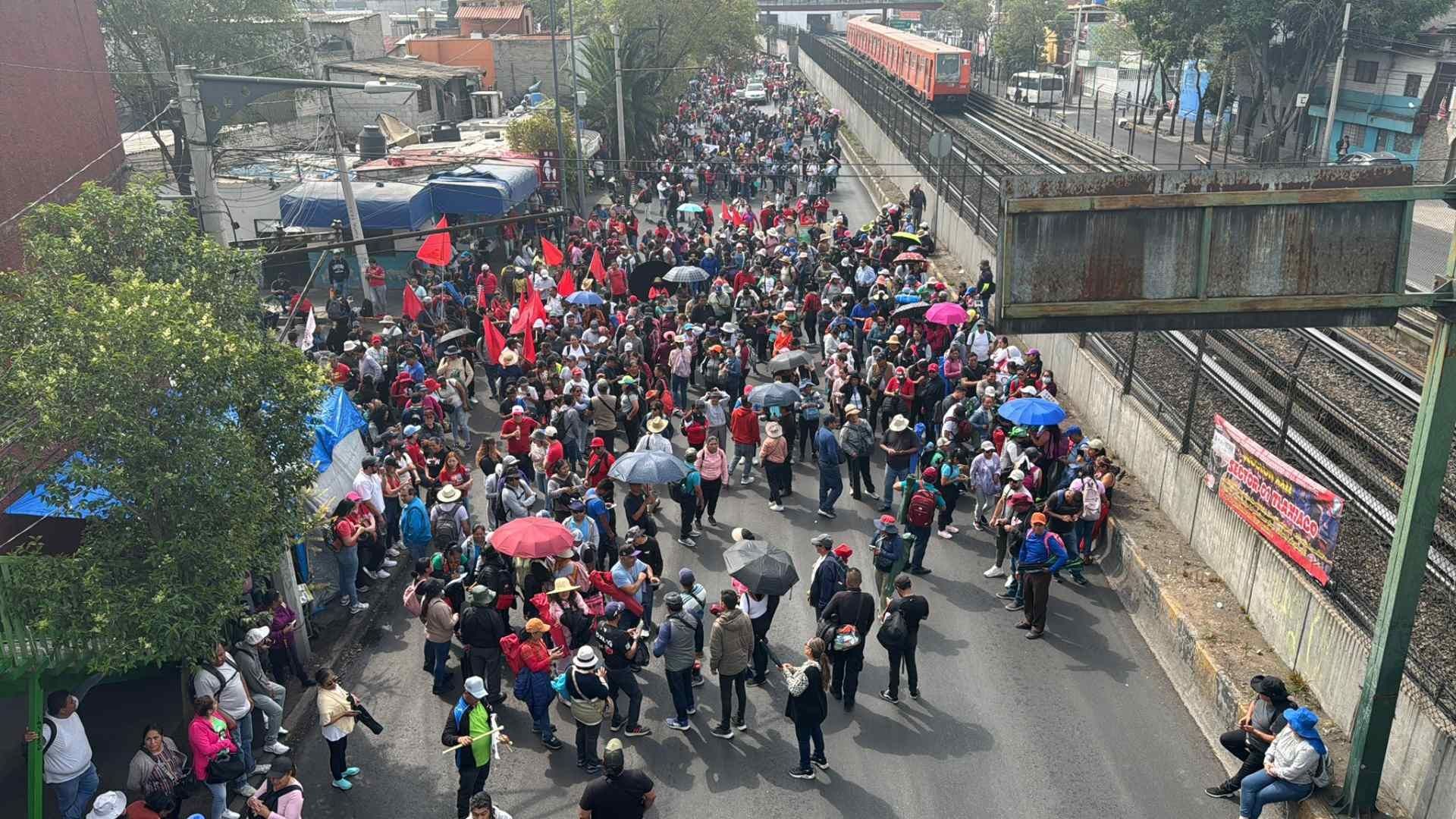 Movilización de la CNTE este viernes 23 de mayo de 2025.