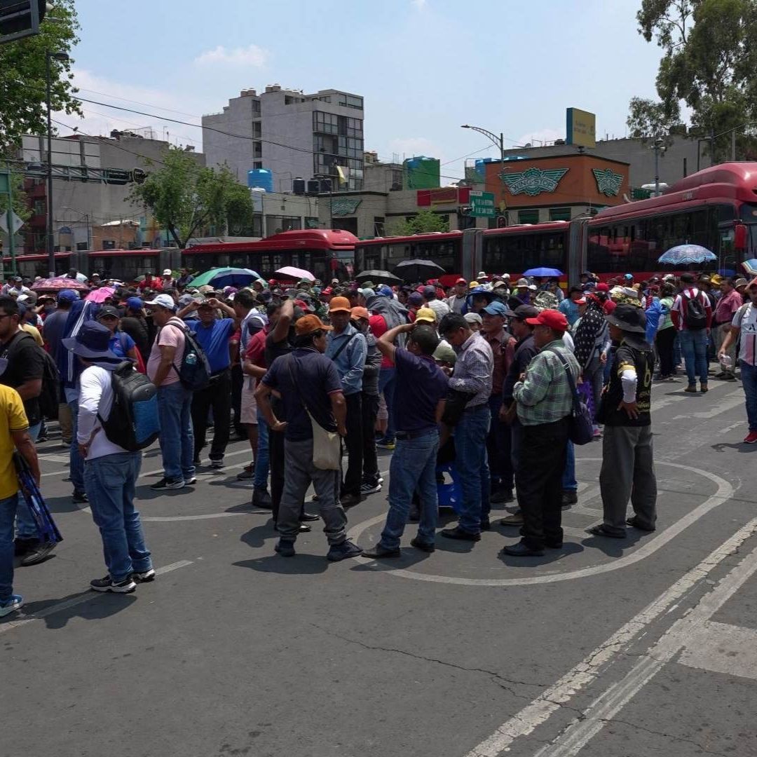 Bloqueo de maestros de la CNTE en CDMX, el 22 de mayo de 2025