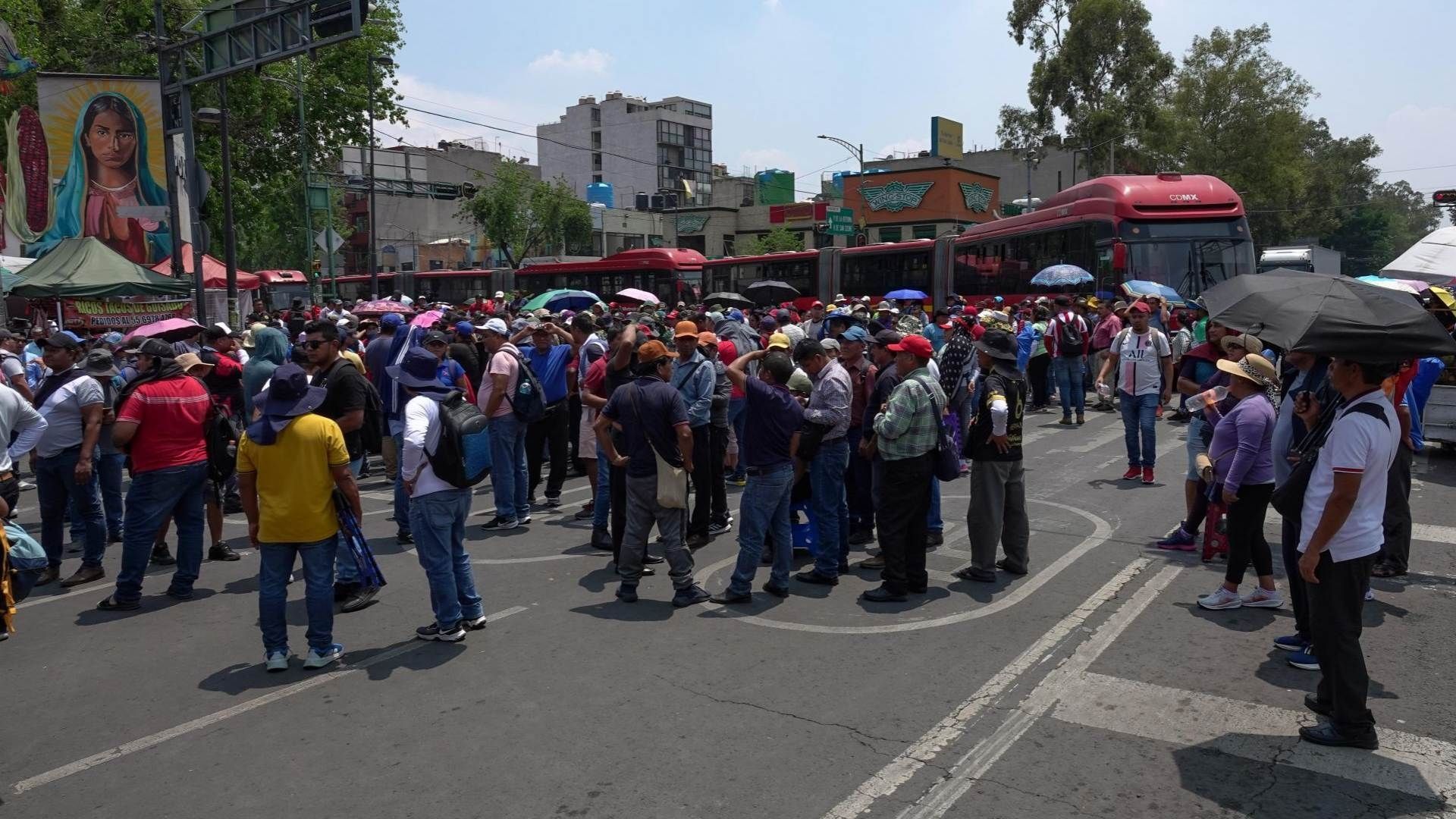 Bloqueo de maestros de la CNTE en CDMX, el 22 de mayo de 2025