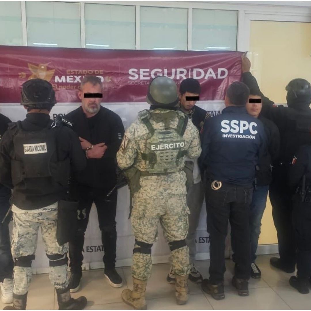 Los cinco integrantes del CJNG fueron puesto a disposición de la autoridad ministerial. Foto: