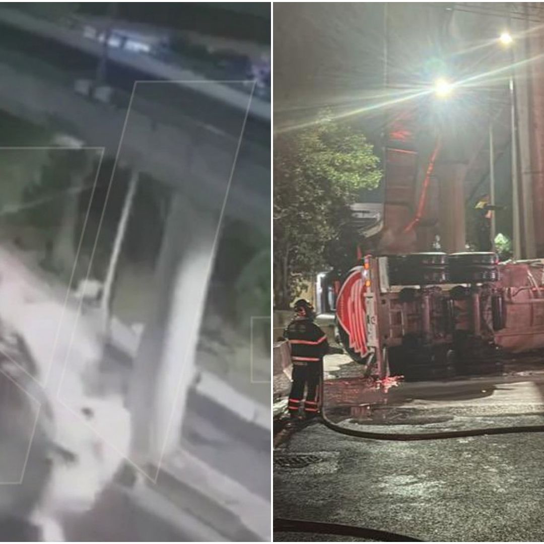 El accidente ocurrió durante la madrugada de hoy, en Periférico CDMX a la altura de Palmas