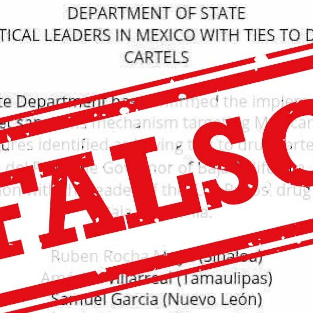 Embajada de Estados Unidos Desmiente Supuesta Lista de Políticos Mexicanos Ligados al Narco