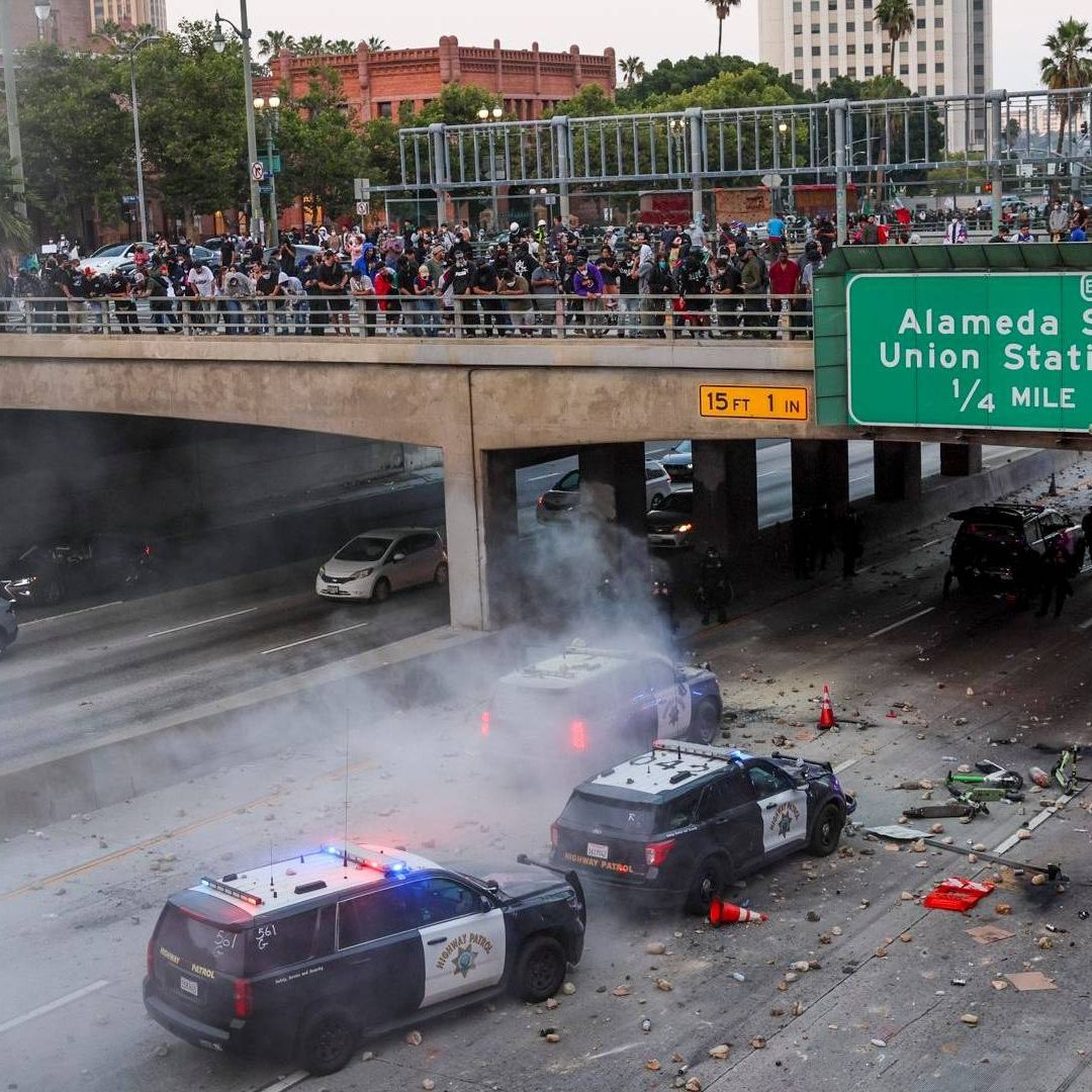 Protestas contra redadas migrantes en Los Ángeles, California