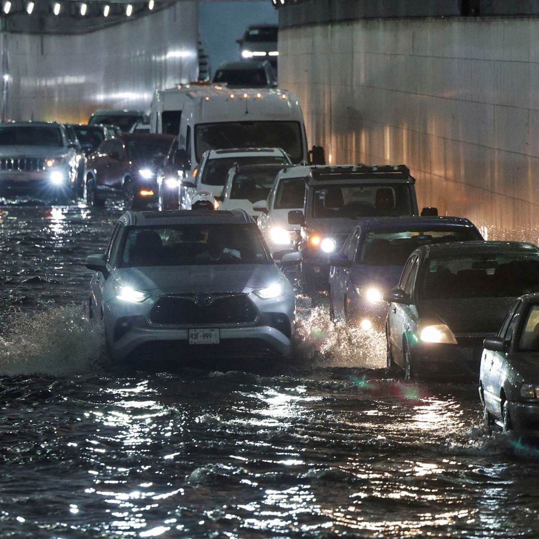 Inundación por tormenta en Ciudad de México, en junio de 2025