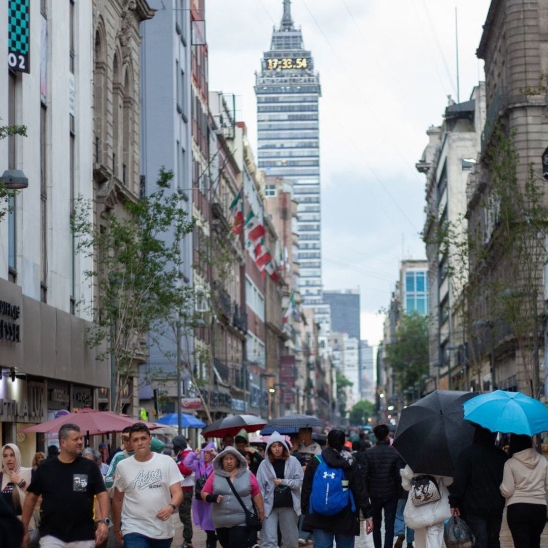 Lluvia en la zona Centro de CDMX