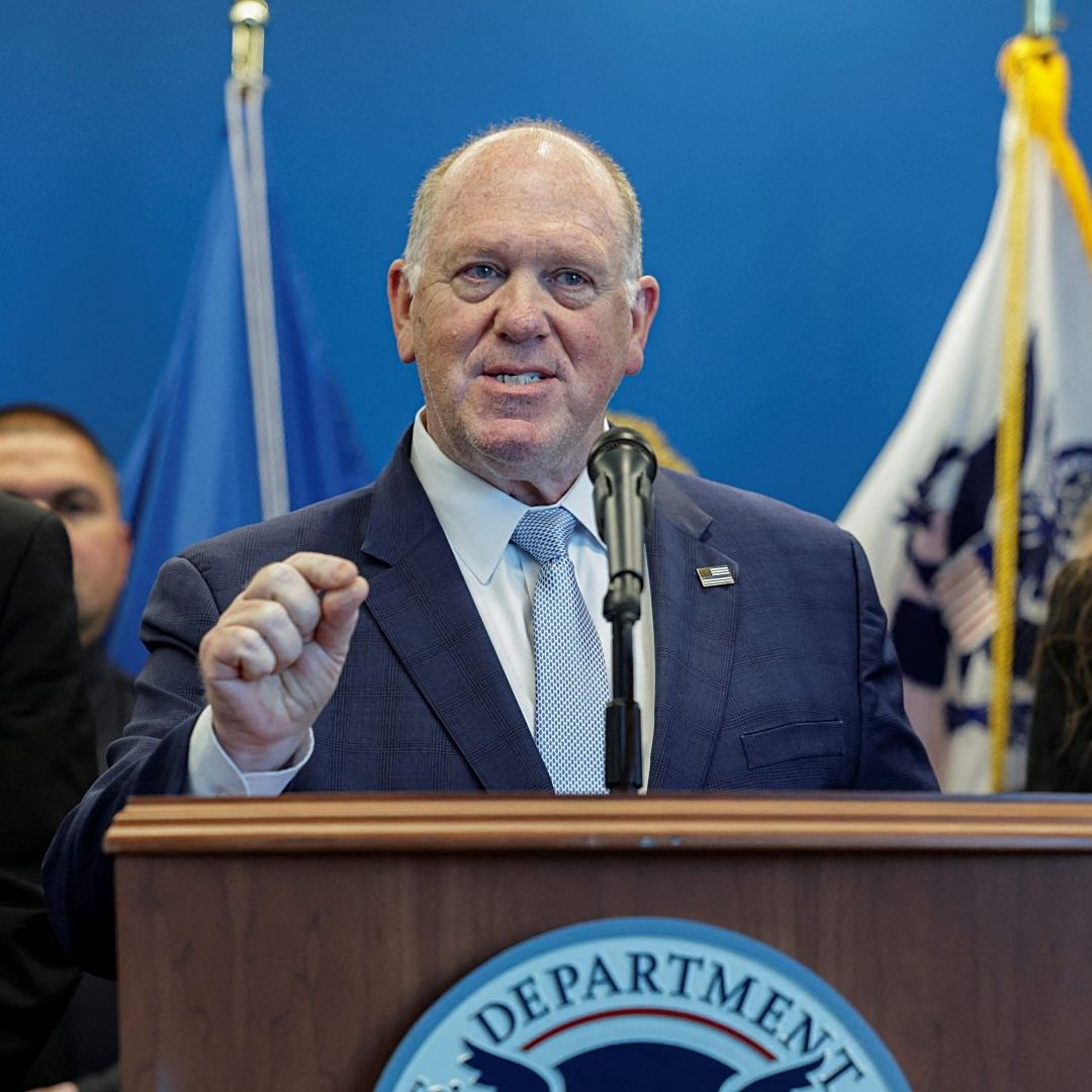 Tom Homan en conferencia de prensa en Nueva York, EUA