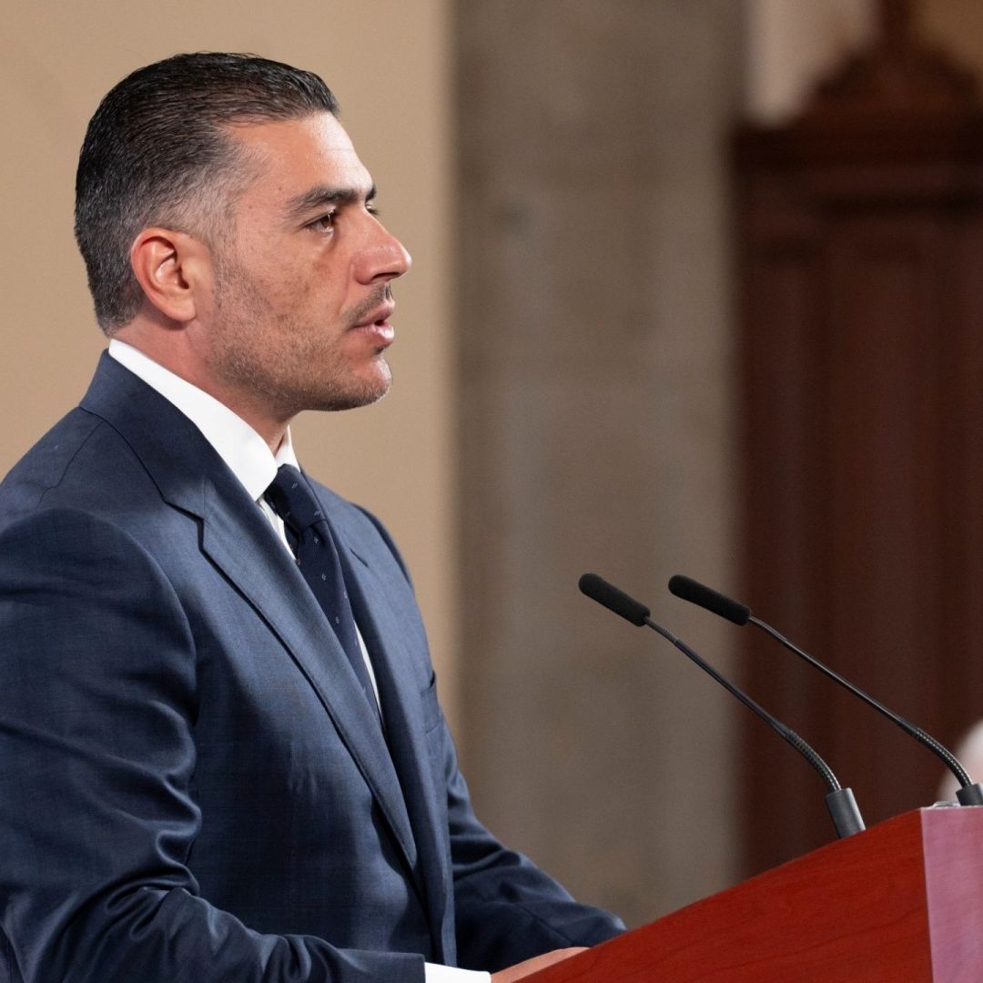 Omar García Harfuch en la conferencia mañanera de hoy 22 de julio de 2025