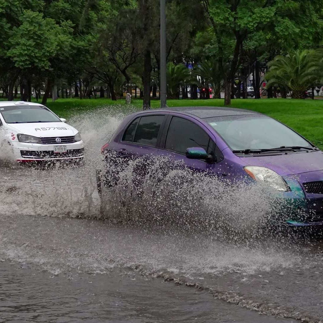 Lluvia en la alcaldía Iztapalapa, en CDMX