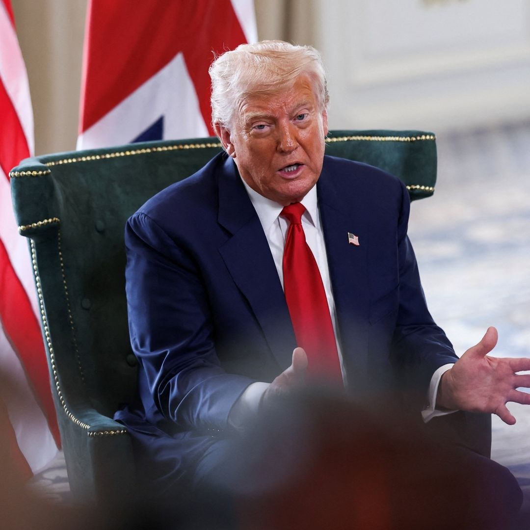 Donald Trump, presidente de Estados Unidos, durante su visita en Escocia