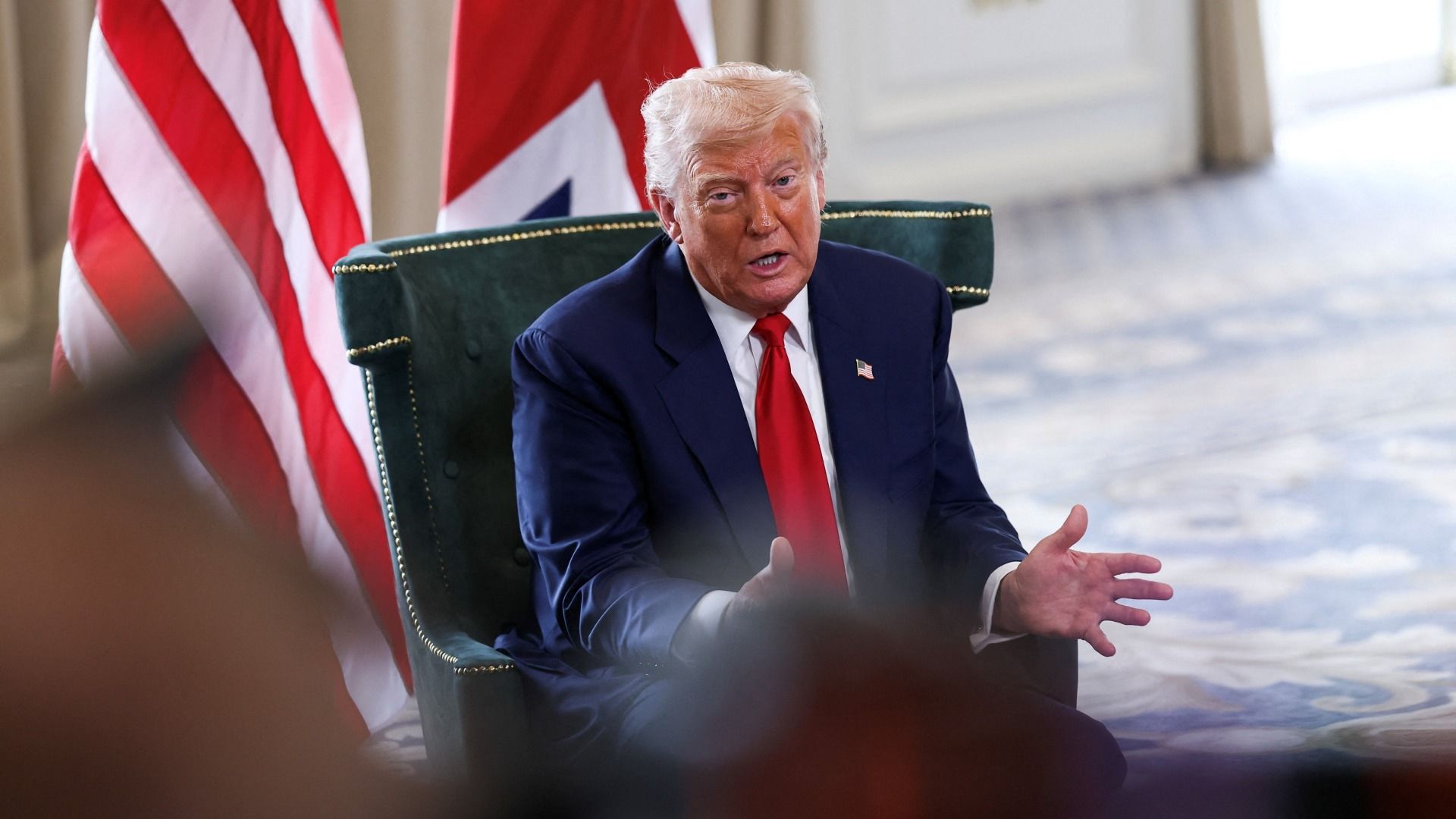 Donald Trump, presidente de Estados Unidos, durante su visita en Escocia