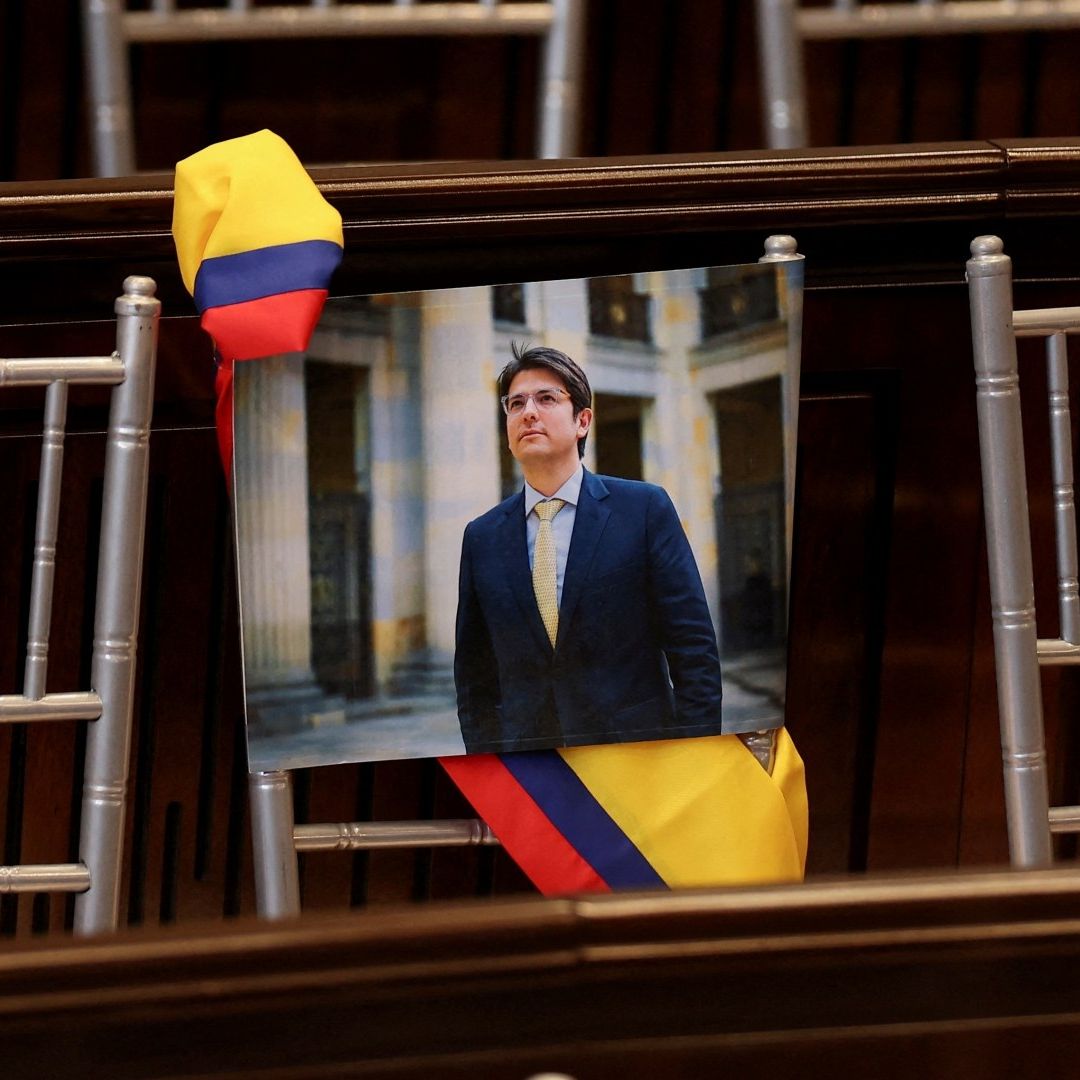 Imagen de Miguel Uribe en sesión del Congreso de Colombia