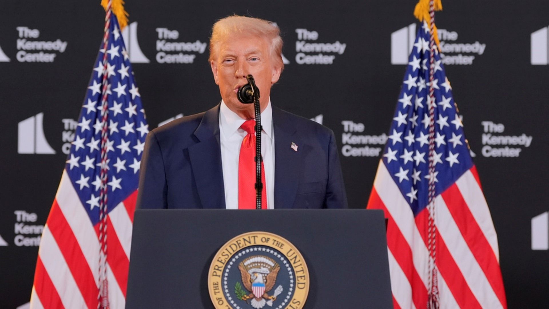 Donald Trump, presidente de Estados Unidos, en el Centro Kennedy