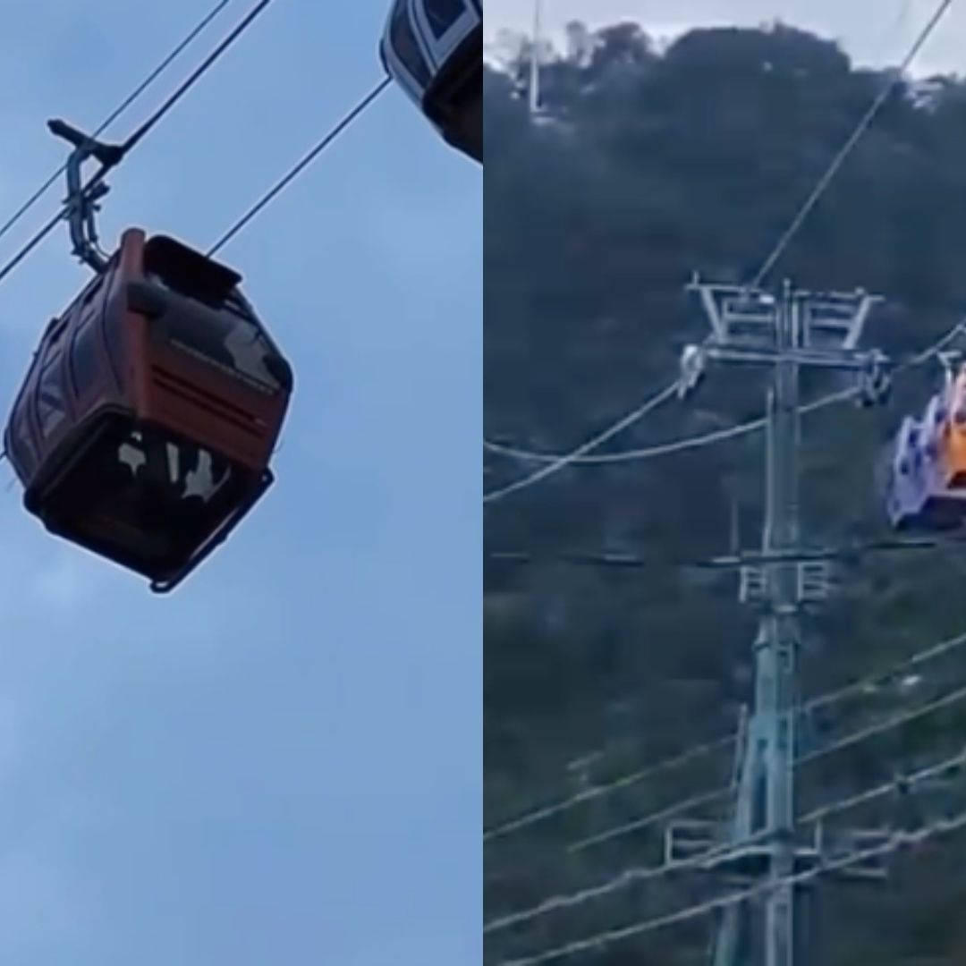 Rachas de viento provocaron la detención momentánea del Teleférico de Orizaba, motivo que dejó a decenas de turistas suspendidos en las alturas.