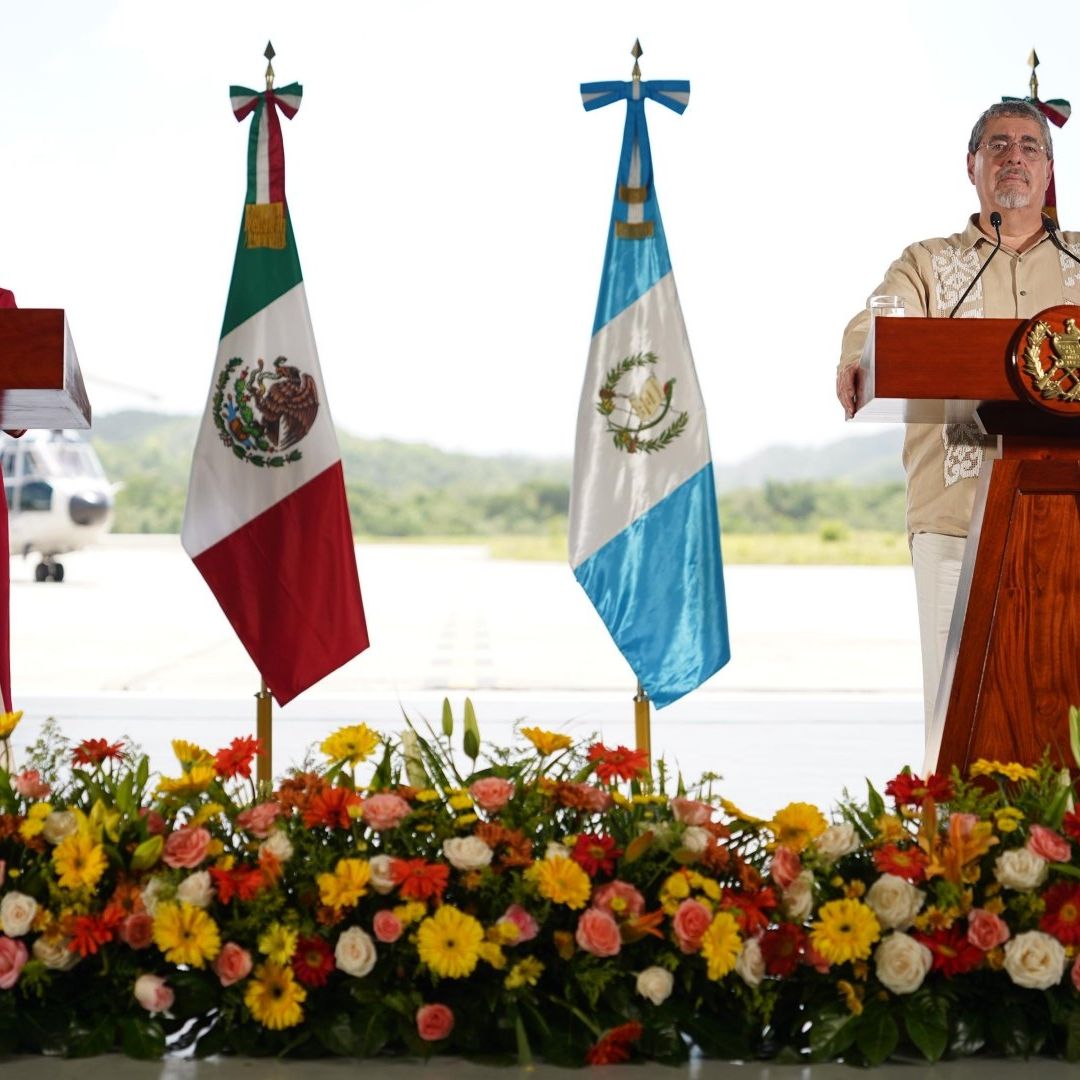 Conferencia de Claudia Sheinbaum y Bernardo Arévalo, en Guatemala