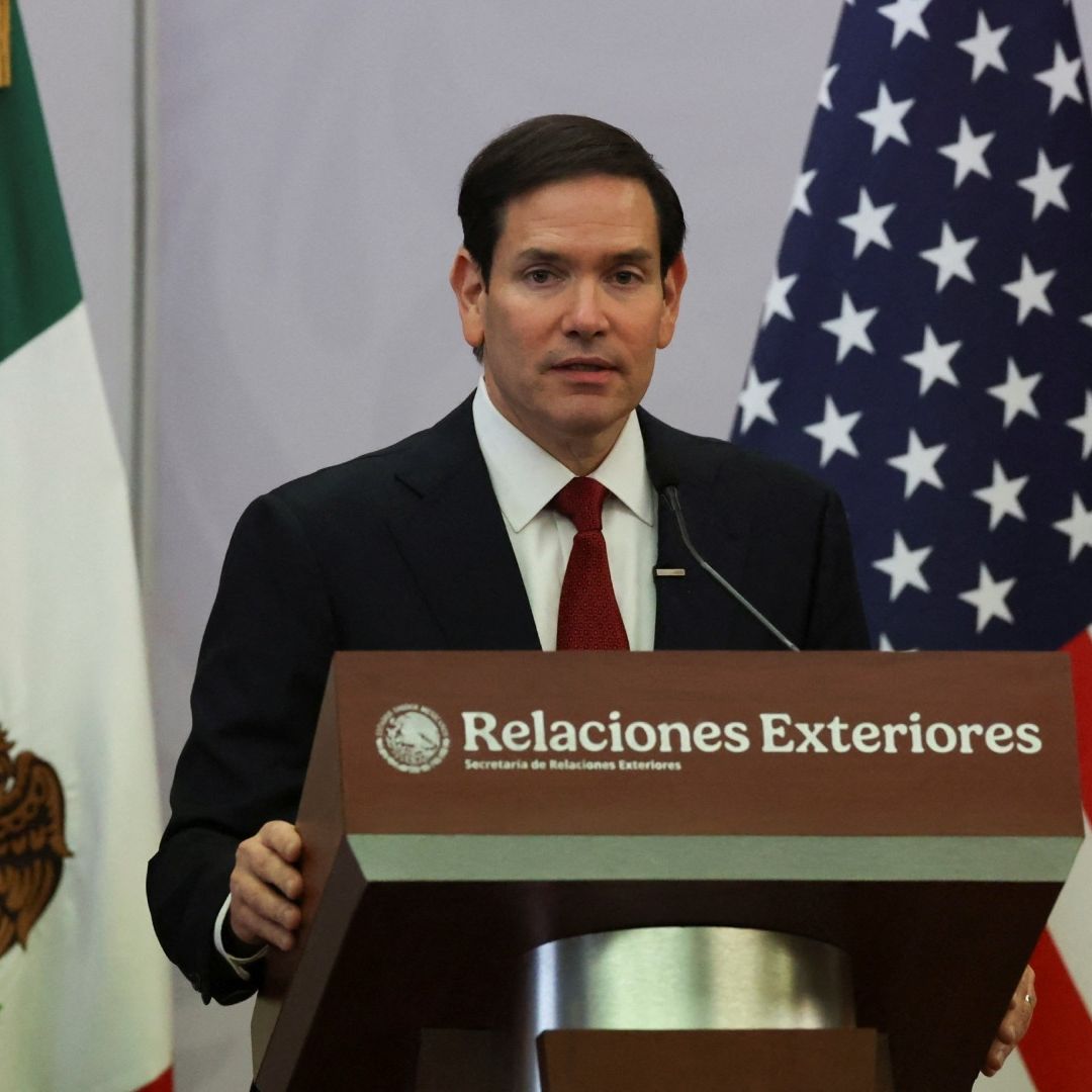 Marco Rubio en conferencia de prensa en la SRE