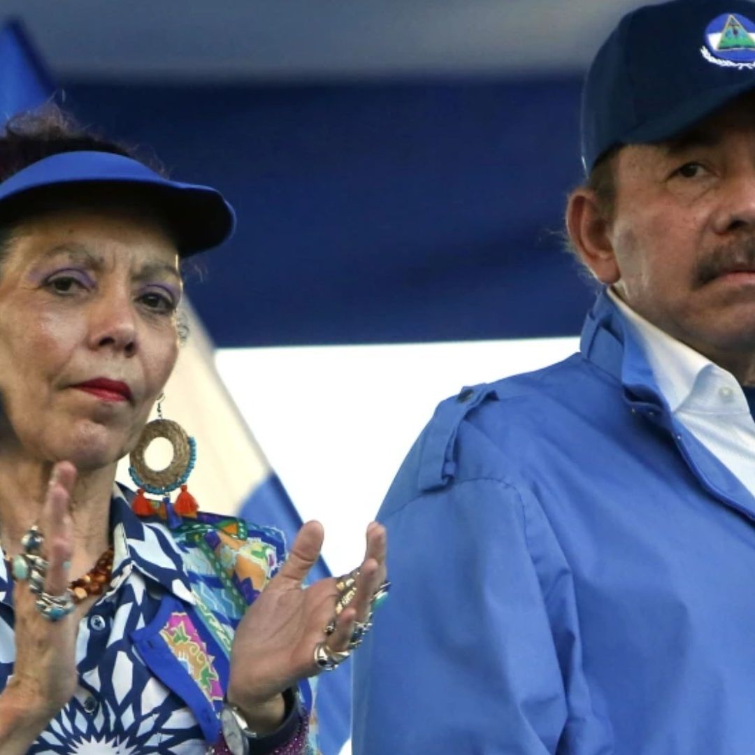Daniel Ortega, presidente de Nicaragua y su esposa Rosario Murillo