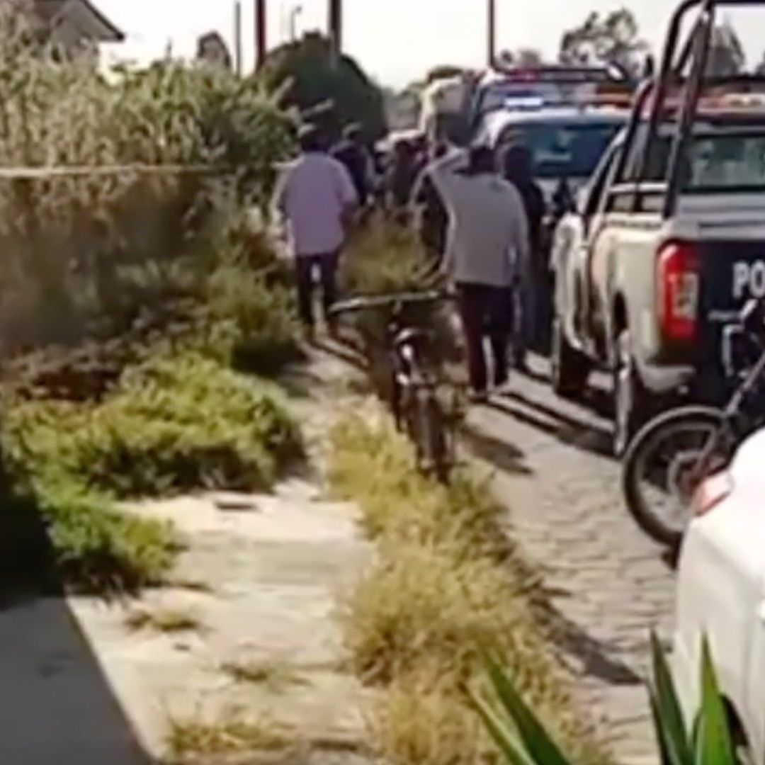Hombre calcinado por incendio de pastizal en Santa Cruz Quilehtla, Tlaxcala. Foto: N+
