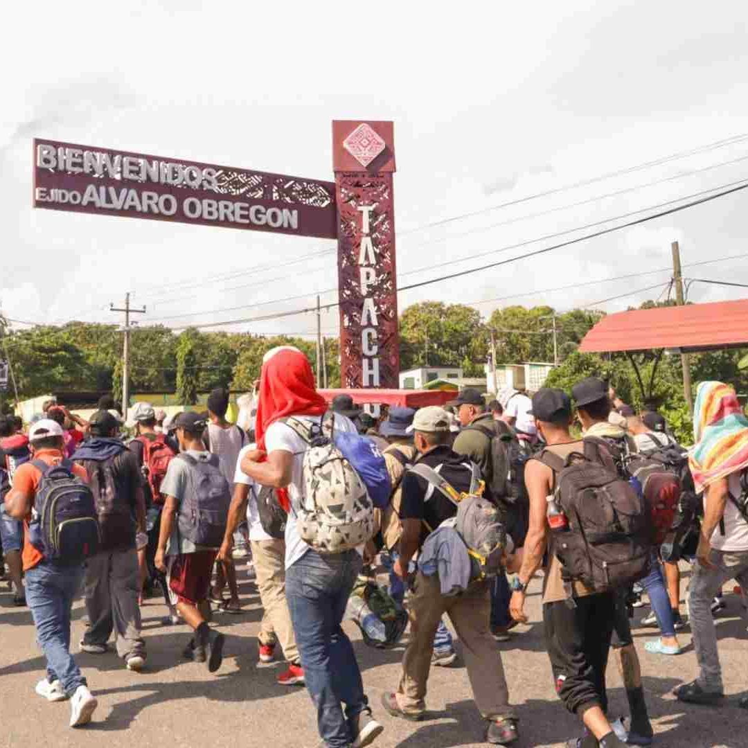 El INM disuelve a las caravanas en su paso por el territorio mexicano.
