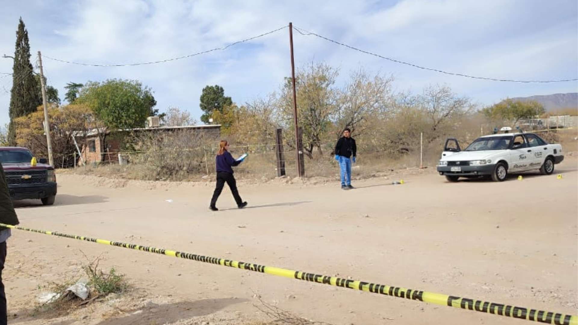 Asesinan a 3 Personas A bordo de un Taxi en el Ejido Ocampo, Chihuahua