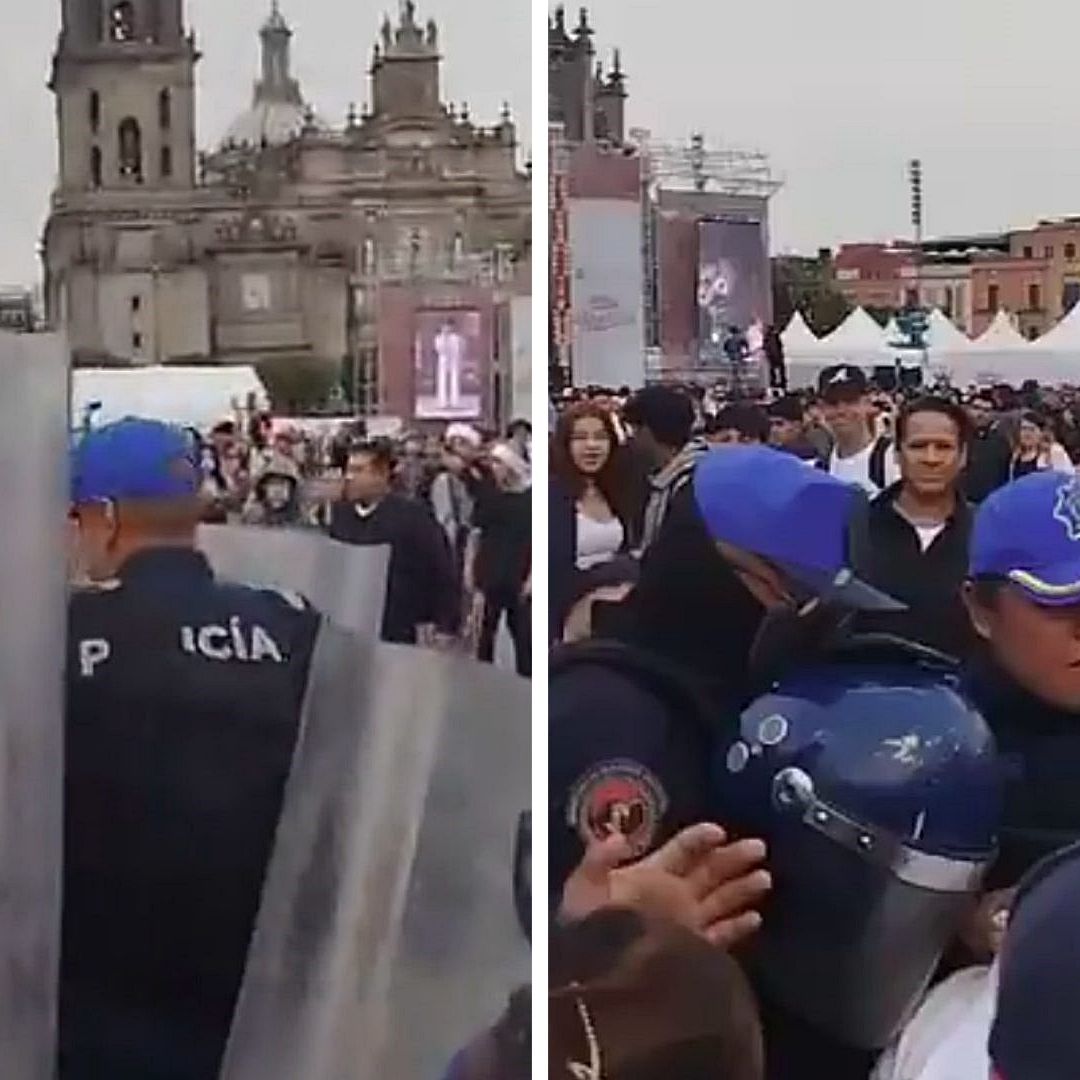 Video | Pelea en el Zócalo CDMX: Comerciantes se Enfrentan contra Policías durante Operativo