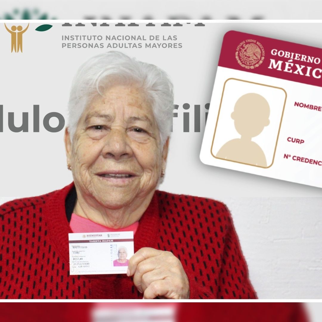 Una mujer sostiene su tarjeta Inapama, que a partir de este 2025 recibe a nuevos beneficiarios.