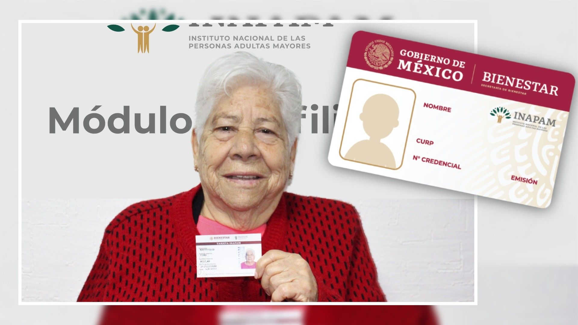 Una mujer sostiene su tarjeta Inapama, que a partir de este 2025 recibe a nuevos beneficiarios.