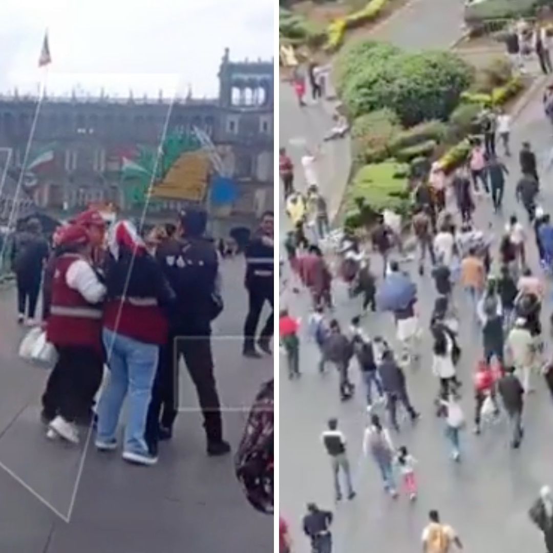 Riña en el Zócalo Hoy: Comerciantes Arman “Campal” por Espacios para Vender en Fiestas Patrias