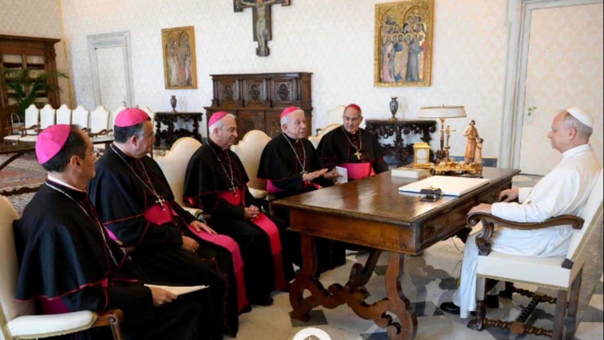 Reunión de Consejo de Presidencia del Episcopado Mexicano con el papa León XIV