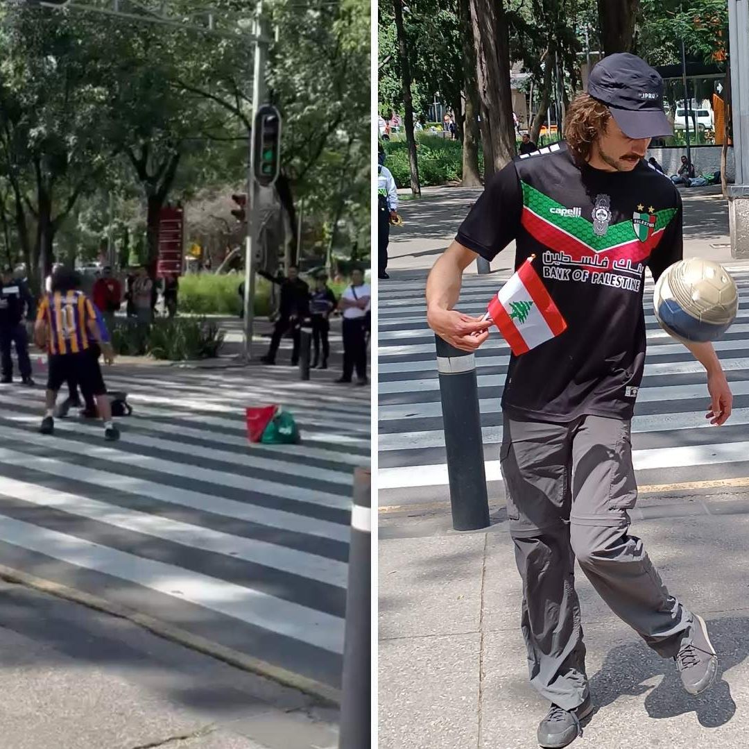 Bloqueo en Reforma: Manifestantes pro Palestina Arman “Cascarita” en Avenida y Provocan Caos