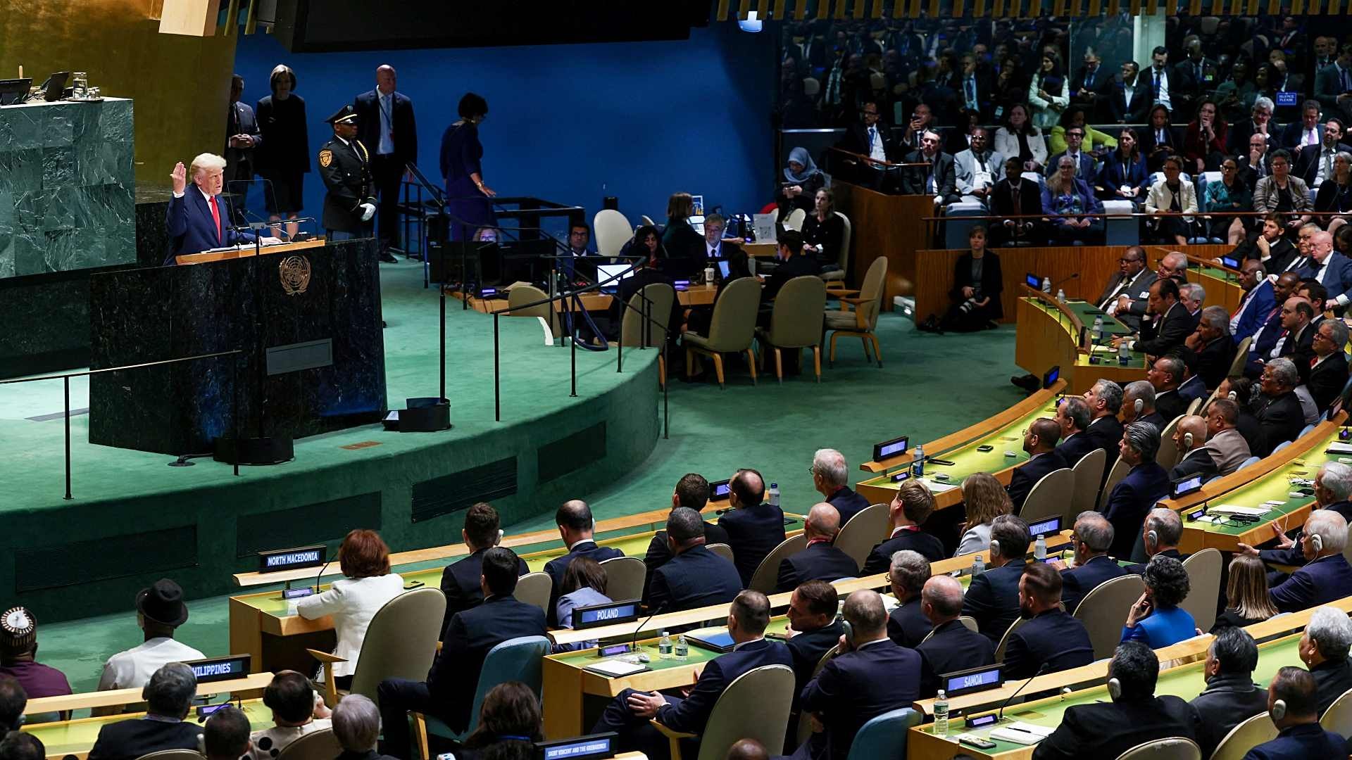 Donald Trump en la 80 Asamblea General de las ONU en Nueva York