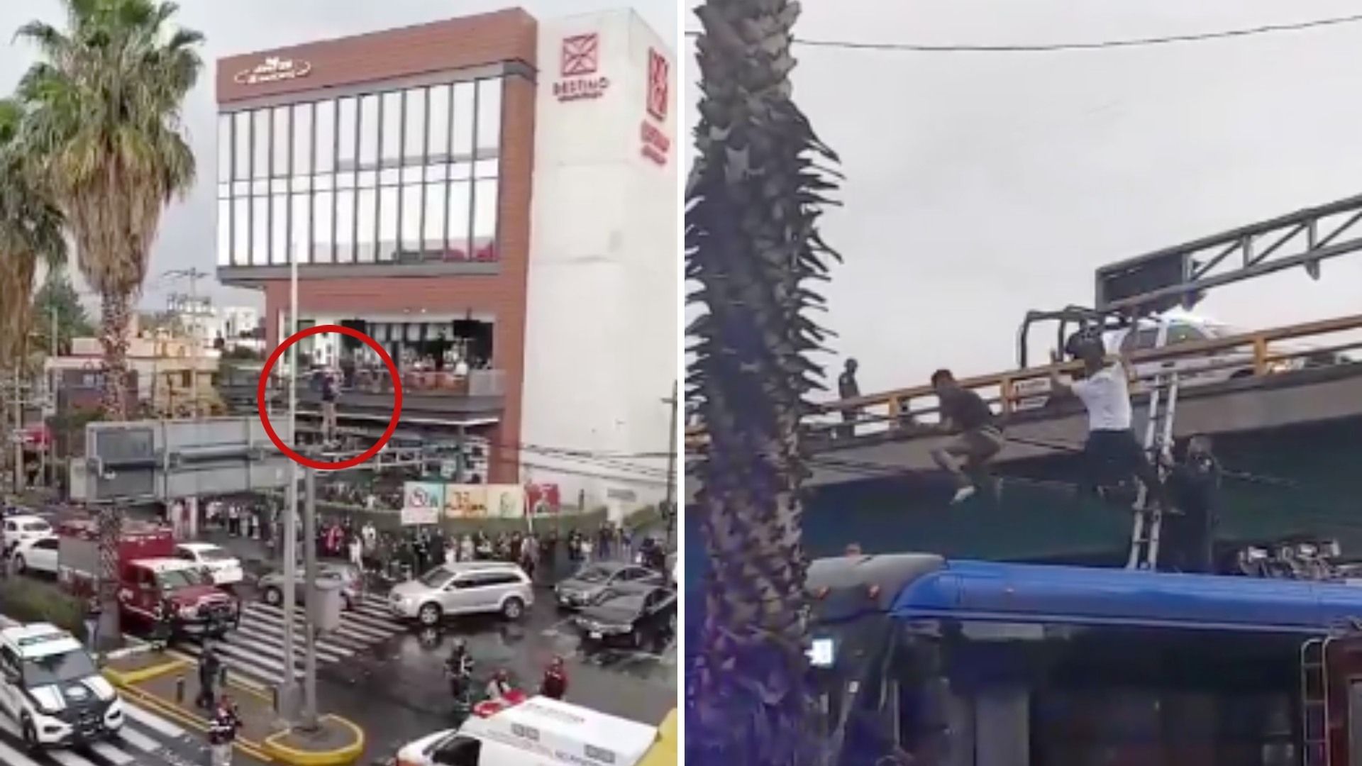 VIDEO: Captan a Hombre Caminando sobre Cables cerca de Metro Camarones en CDMX