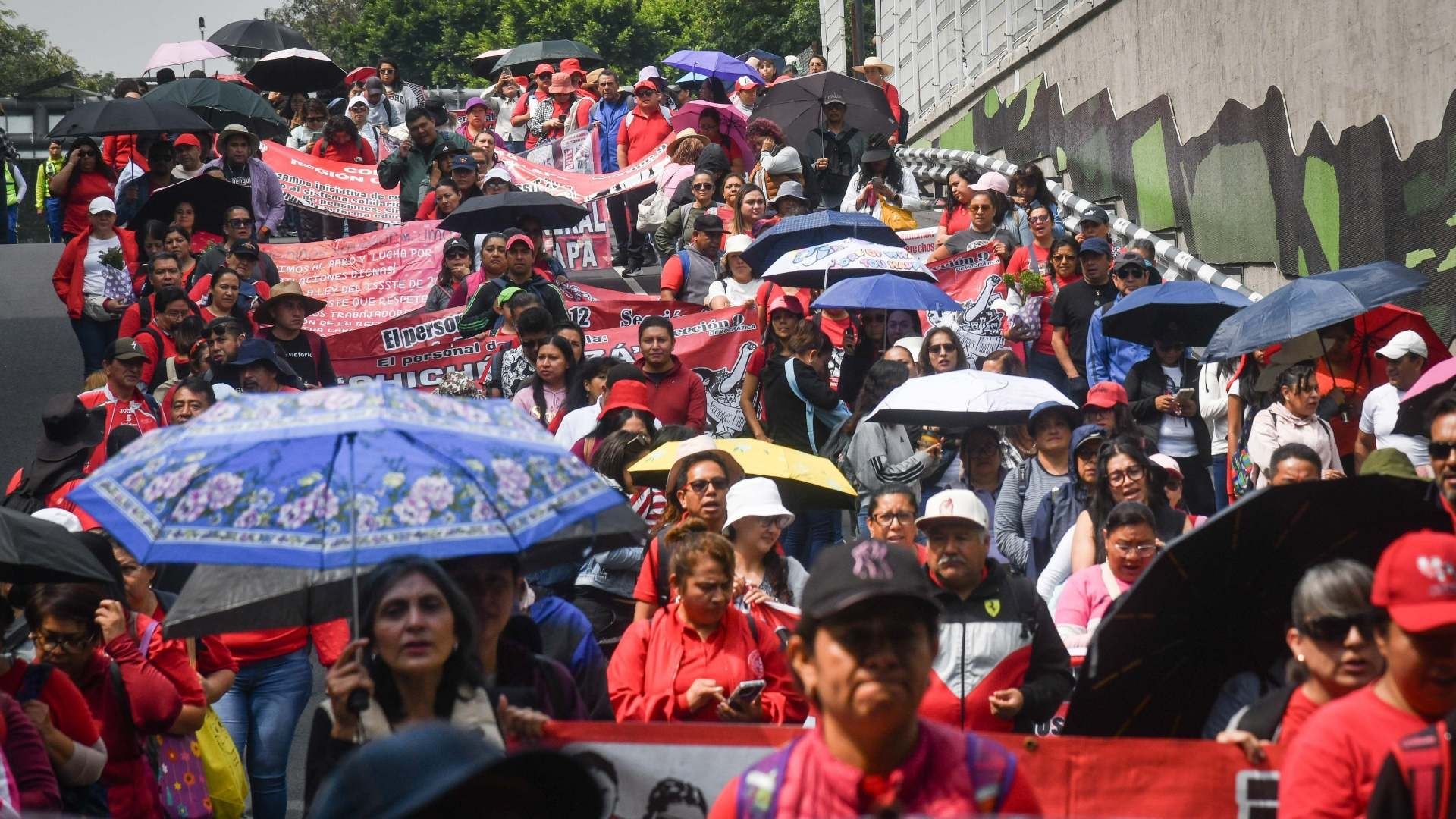 Marcha de maestros de la CNTE en la CDMX el 17 de julio de 2025. Foto: Cuartoscuro | Archivo