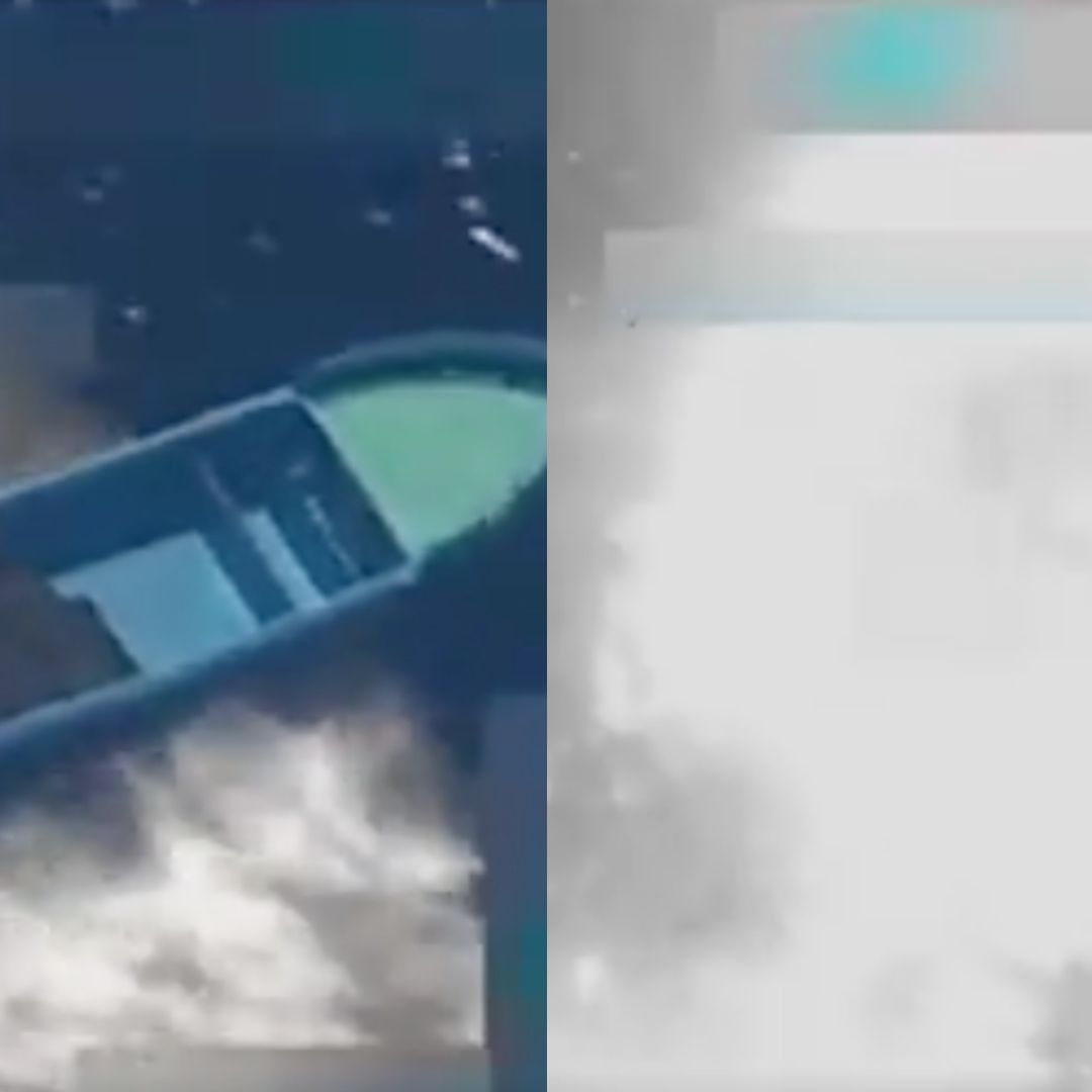 Imágenes del momento en que atacan a buque y explota