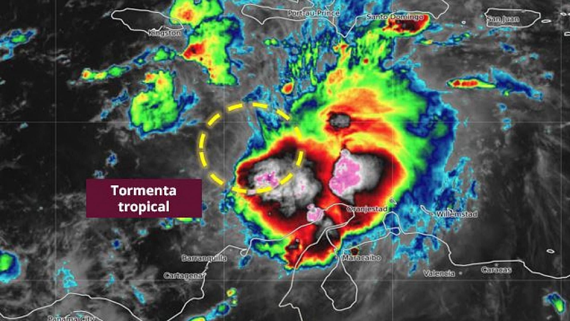 Tormenta Melissa en el Atlántico. Foto: SMN