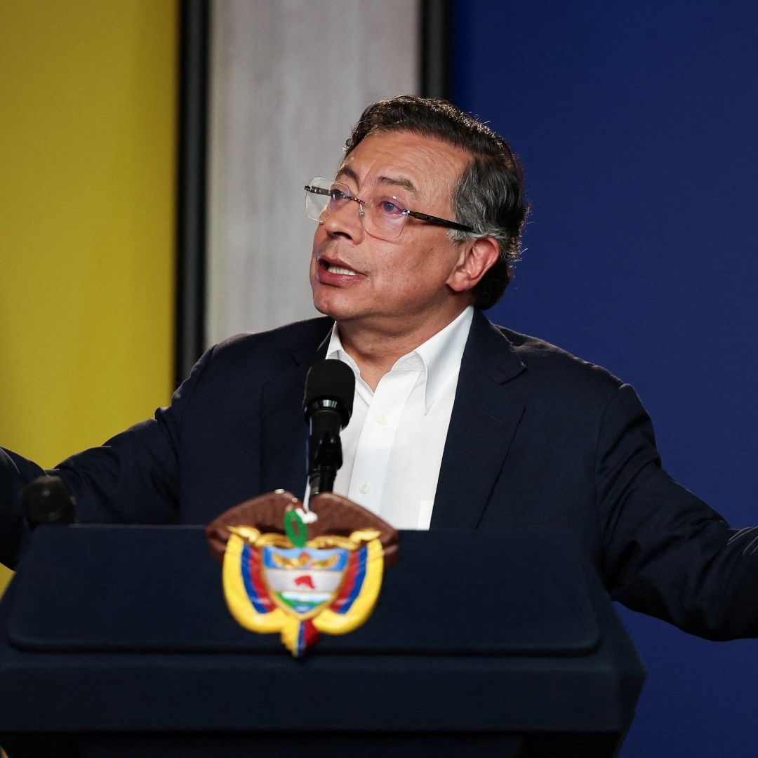 Gustavo Petro, presidente de Colombia, en conferencia de prensa