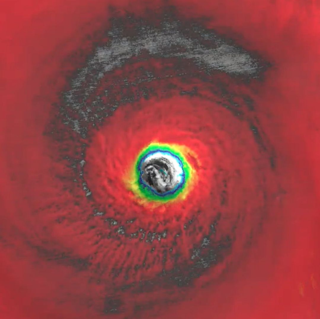 Ojo del poderoso huracán Melissa en el Mar Caribe. Foto: X @CIRA_CSU